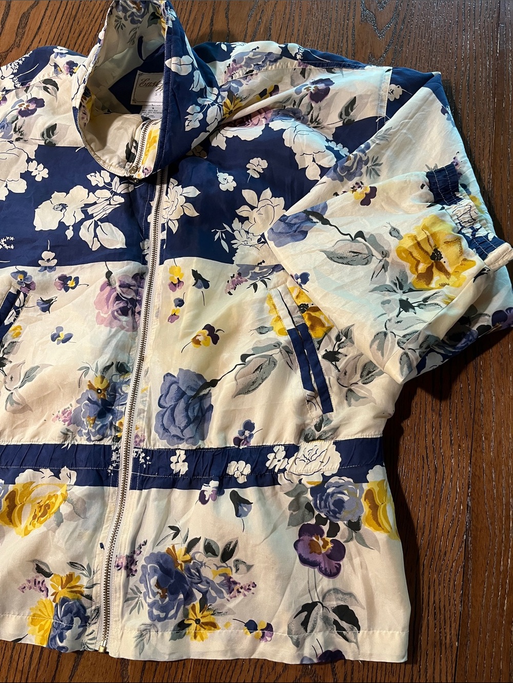 Vintage East West Silk Floral Bomber Jacket Deadstock Large